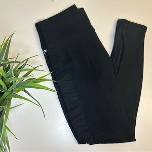 Black Fabletics Leggings with Mesh Side Pockets Size M